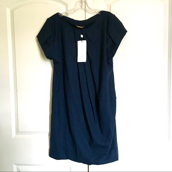 Amelia Toro Navy Blue Classic Dress, size it has Pockets! Size 10 - Picture 2 of 13